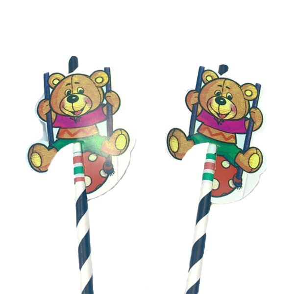 Bear Party Decorations Paper Drinking Straw - 图片 4